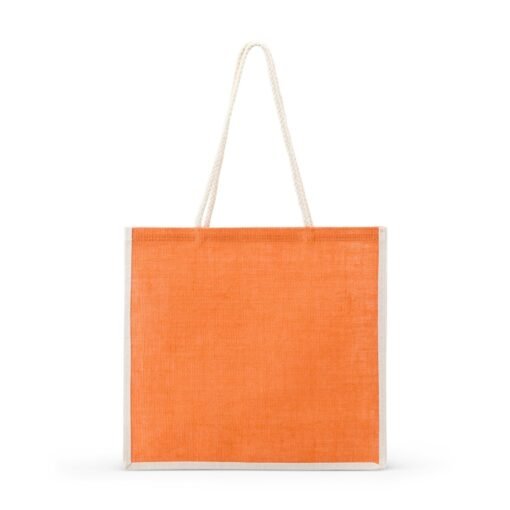SACOLA DE JUTA SPX-18843-LAR NA COR LARANJA