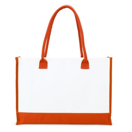 Sacola Personalizada De Lona na cor laranja