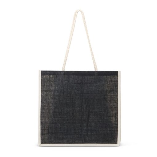 Sacola Para Brindes De Juta na cor preto