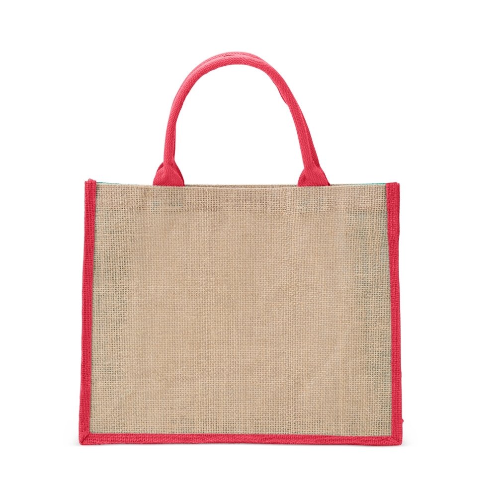 SACOLA DE JUTA PEQUENA SPX-18742 NA COR VERMELHO