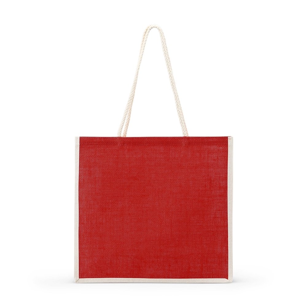 SACOLA DE JUTA SPX-18843 NA COR VERMELHO