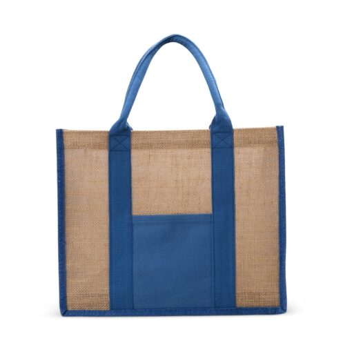 Sacola Com Logo De Linho na cor azul
