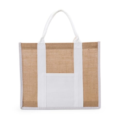 Sacola Personalizada De Linho na cor branco