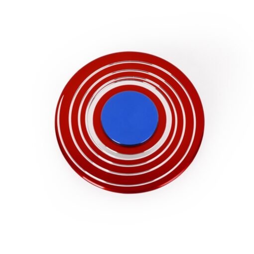 Spinner Personalizado Metálico - Azul/Vermelho