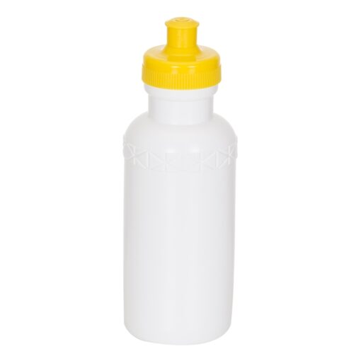 Squeeze Para Brindes Plastico 500Ml Bic Plastic - branco com detalhes em amarelo