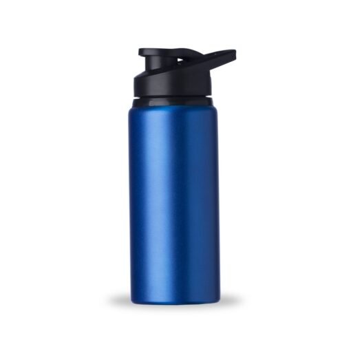 Squeeze Personalizado Alumínio 650Ml - azul com detalhes em preto