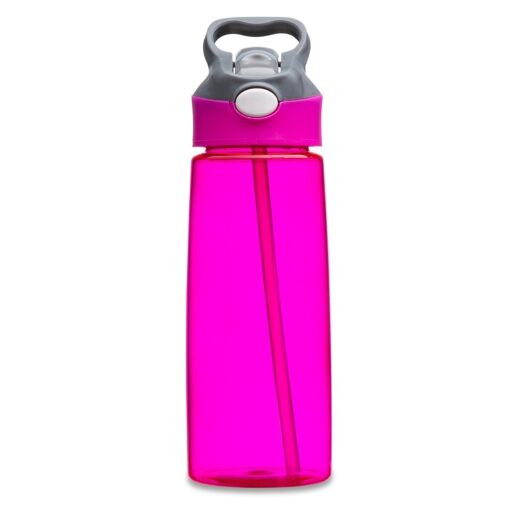 Squeeze Personalizado Plástico 650Ml - Rosa/Cinza
