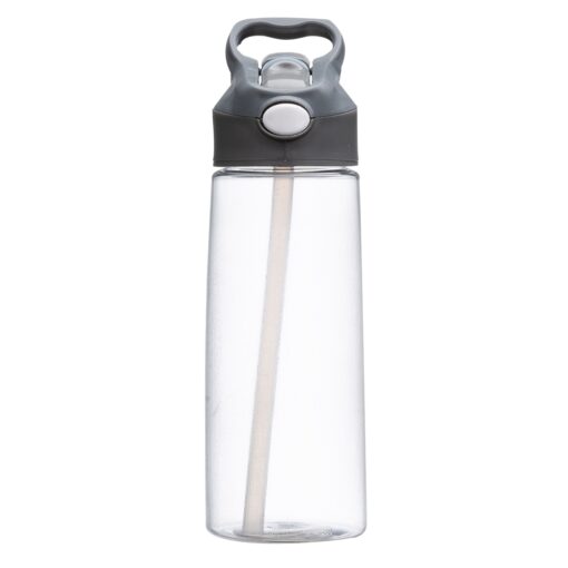 Squeeze Personalizado Plástico 650Ml - Transparente/Cinza