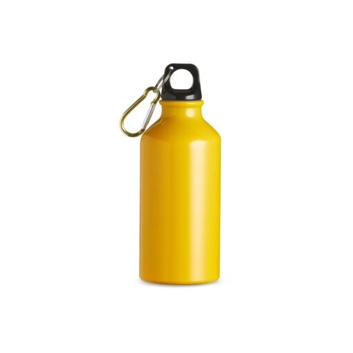 Squeeze Personalizado Alumínio 420Ml - amarelo com detalhes em preto