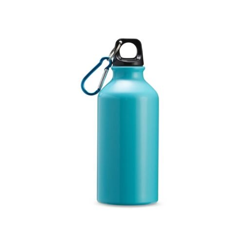 Squeeze Promocional Alumínio 420Ml - azul com detalhes em preto