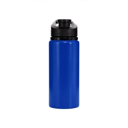 Squeeze Personalizado Alumínio 650Ml - azul com detalhes em preto