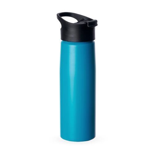 Squeeze Personalizado Aluminio 750Ml C/ Bico - azul com detalhes em preto