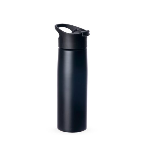 Squeeze Com Logo Aluminio 750Ml C/ Bico na cor preto