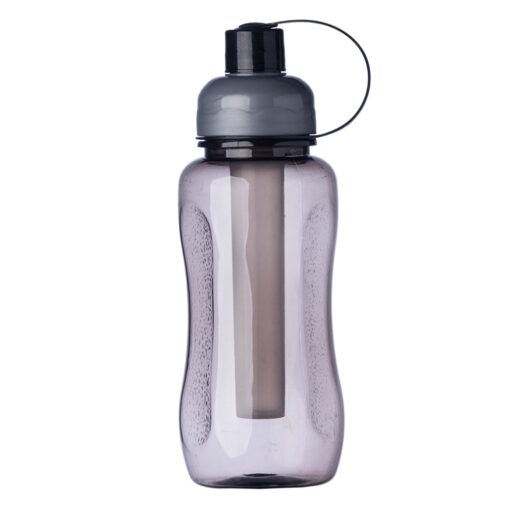 Squeeze Promocional Icebar Plástico 600Ml - preto com detalhes em cinza