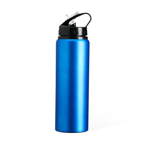 Squeeze Com Logo Alumínio 800Ml - azul com detalhes em preto