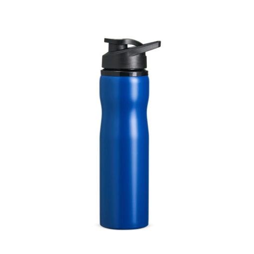 Squeeze Com Logo Inox 750Ml - azul com detalhes em preto