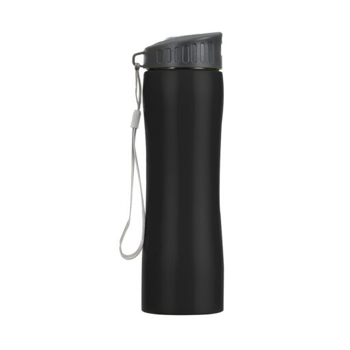Squeeze Personalizado 600Ml Inox C/ Alça na cor preto