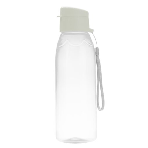 Squeeze Promocional Plástica 700Ml - transparente com detalhes em branco