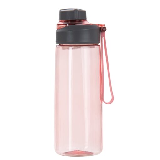 Squeeze Promocional Plástica 700Ml - rosa com detalhes em cinza