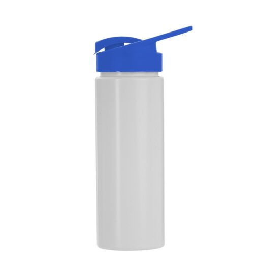 Squeeze Personalizado Plastico 550Ml - branco com detalhes em azul