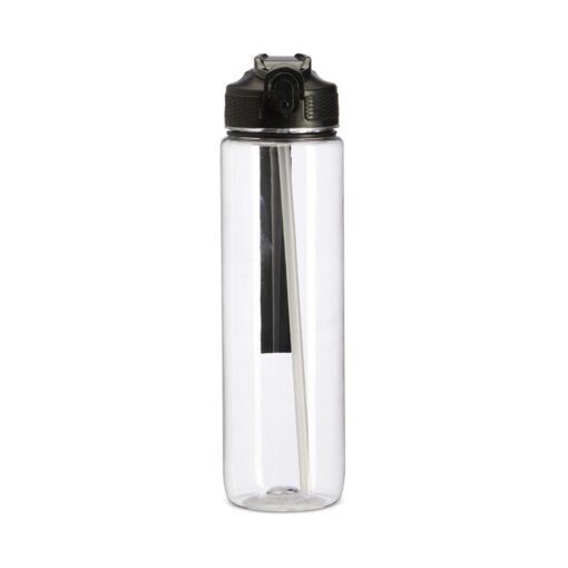 Squeeze Para Brindes Plástico 1Litro - transparente com detalhes em preto