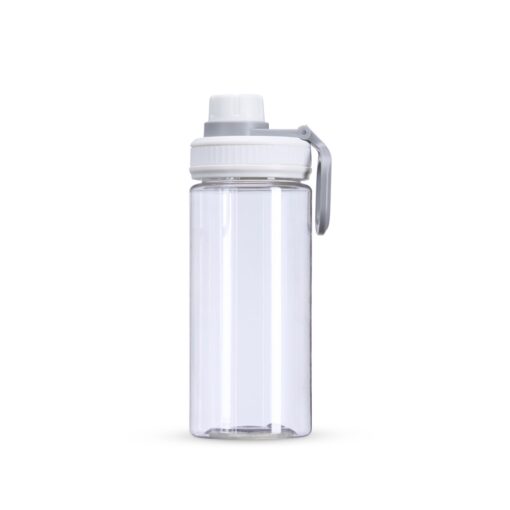 Squeeze Personalizado Plástico 500Ml - transparente com detalhes em branco