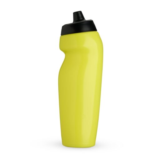 Squeeze Para Brindes Plástico 640Ml - amarelo com detalhes em preto