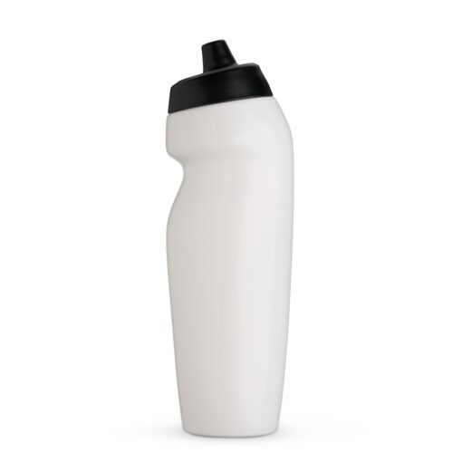 Squeeze Personalizado Plástico 640Ml - branco com detalhes em preto