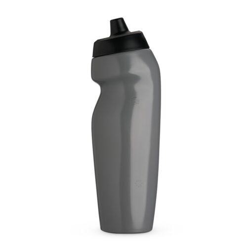 Squeeze Promocional Plástico 640Ml - cinza com detalhes em preto