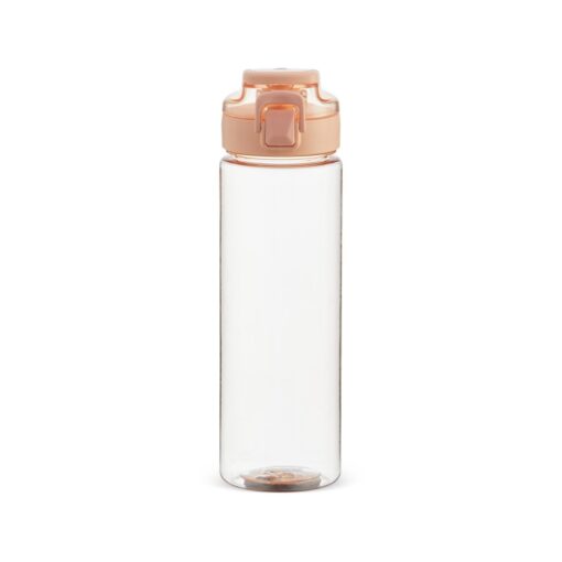Squeeze Para Brindes Plastico 750Ml - transparente com detalhes em rosa