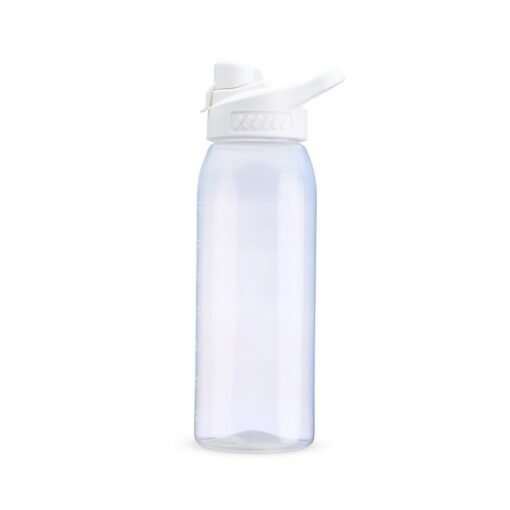 Squeeze Personalizado Plástico 850Ml - transparente com detalhes em branco
