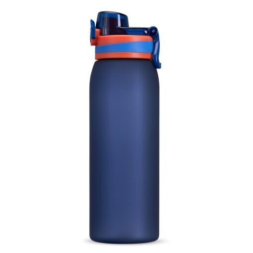 Squeeze Para Brindes Plástico 900Ml - azul com detalhes em laranja