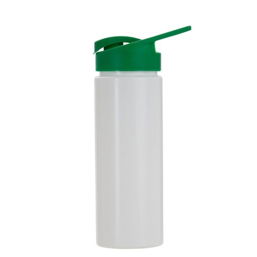 Squeeze Promocional Plastico 550Ml - branco com detalhes em verde