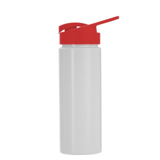 Squeeze Personalizado Para Empresas Plastico 550Ml - branco com detalhes em vermelho