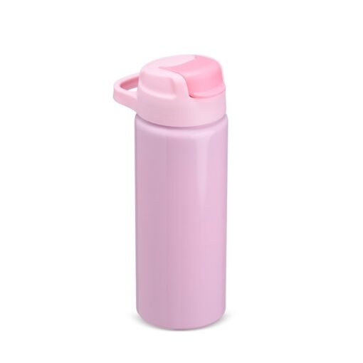 Squeeze Promocional Alumínio 600Ml na cor rosa