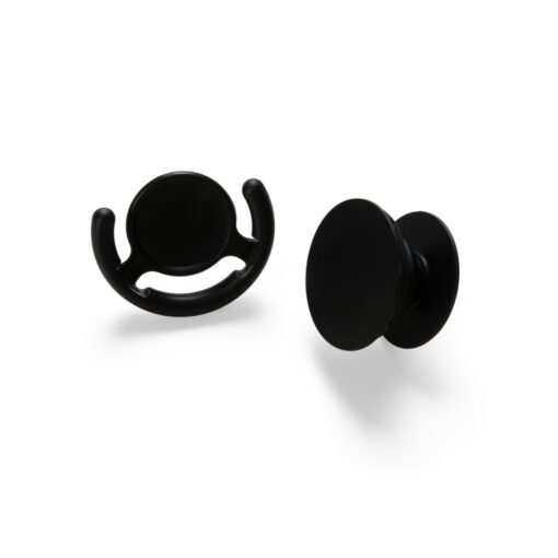 Pop Socket | Brinde Personalizado - prata com detalhes em preto