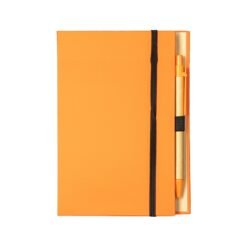 BLOCO DE ANOTAÇÕES COM AUTOADESIVOS E CANETA SPX-18938 NA COR LARANJA