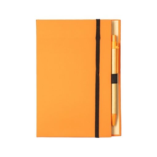 BLOCO DE ANOTAÇÕES COM AUTOADESIVOS E CANETA SPX-18938 NA COR LARANJA