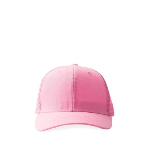 BONÉ POLIÉSTER ABA CURVA COM TELA SPX-18986 NA COR ROSA