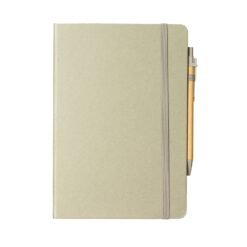 CADERNETA FIBRA DE ARROZ COM CANETA SPX-08290 NA COR CINZA