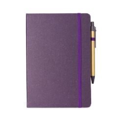 CADERNETA FIBRA DE ARROZ COM CANETA SPX-08290 NA COR ROXO
