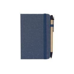 CADERNETA PALHA DE TRIGO COM CANETA SPX-08288-AZU NA COR AZUL