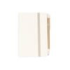 CADERNETA PALHA DE TRIGO COM CANETA SPX-08288-BCO NA COR BRANCO
