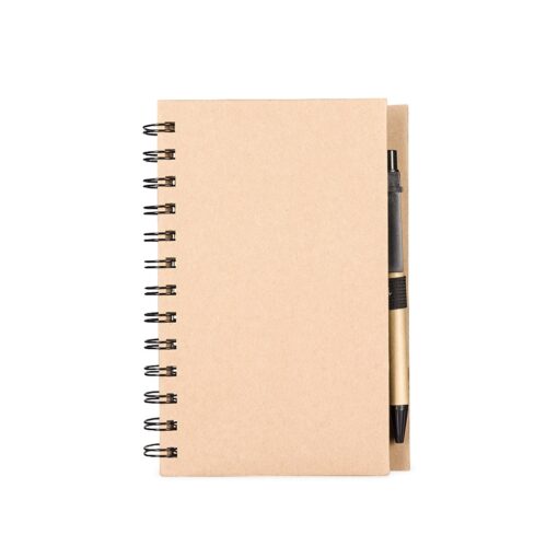 Caderno Personalizado Ecológico Com Autoadesivos E Caneta na cor kraft
