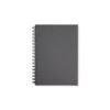 CADERNO CAPA EMBORRACHADA SPX-13708-CIN NA COR CINZA