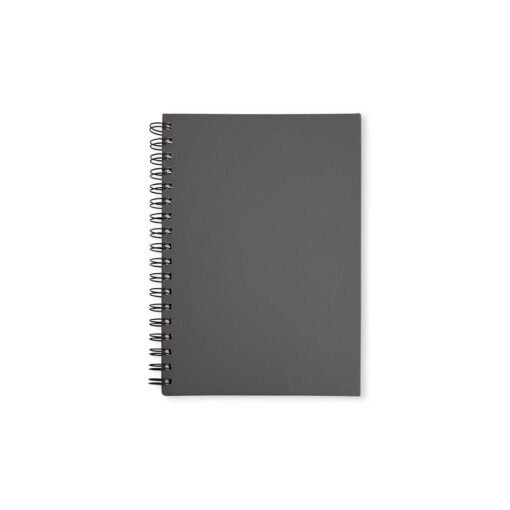CADERNO CAPA EMBORRACHADA SPX-13708 NA COR CINZA