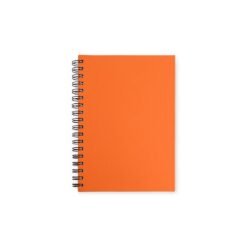CADERNO CAPA EMBORRACHADA SPX-13708 NA COR LARANJA