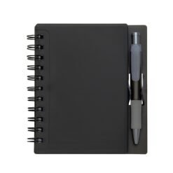 CADERNO PLÁSTICO COM CANETA SPX-11193 NA COR PRETO