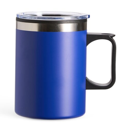 Caneca Com Logo Plástica 375Ml na cor azul