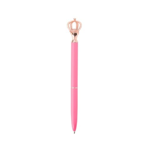 CANETA METAL COROA SPX-08174 NA COR ROSA